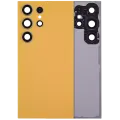 Back Cover Glass With Camera Lens For Samsung Galaxy S24 Ultra 5G (No Logo) (Aftermarket Plus) (Titanium Orange)