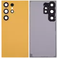 Back Cover Glass With Camera Lens For Samsung Galaxy S24 Ultra 5G (No Logo) (Aftermarket Plus) (Titanium Orange)