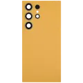 Back Cover Glass With Camera Lens For Samsung Galaxy S24 Ultra 5G (No Logo) (Aftermarket Plus) (Titanium Orange)