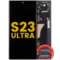 OLED Assembly With Frame For Samsung Galaxy S23 Ultra (US & International) (Refurbished) (Graphite / Red)