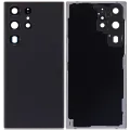 Back Cover Glass With Camera Lens For Samsung Galaxy S23 Ultra 5G (No Logo) (Aftermarket Plus) (Phantom Black)