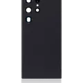Back Cover Glass With Camera Lens For Samsung Galaxy S23 Ultra 5G (No Logo) (Aftermarket Plus) (Phantom Black)