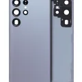 Back Cover Glass With Camera Lens For Samsung Galaxy S23 Ultra 5G (No Logo) (Aftermarket Plus) (Graphite)
