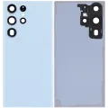 Back Cover Glass With Camera Lens For Samsung Galaxy S23 Ultra 5G (No Logo) (Aftermarket Plus) (Sky Blue)