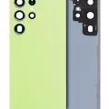 Back Cover Glass With Camera Lens For Samsung Galaxy S23 Ultra 5G (No Logo) (Aftermarket Plus) (Lime)