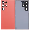 Back Cover Glass With Camera Lens For Samsung Galaxy S23 Ultra 5G (No Logo) (Aftermarket Plus) (Red)
