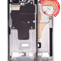 Mid-Frame Housing For Samsung Galaxy S23 Ultra 5G (US & International Version) (Sky Blue / Lime)
