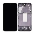 Дисплейний модуль (OLED) з рамкою для Samsung Galaxy S23 5G (US & International) (Refurbished) (Phantom Black)