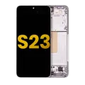 OLED Assembly With Frame For Samsung Galaxy S23 5G (US & International) (Refurbished) (Pink / Lavender)