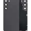 Back Cover Glass With Camera Lens For Samsung Galaxy S23 5G (No Logo) (Aftermarket Plus) (Phantom Black)