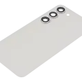 Back Cover Glass With Camera Lens For Samsung Galaxy S23 5G (No Logo) (Aftermarket Plus) (Cream)