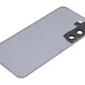 Back Cover Glass With Camera Lens For Samsung Galaxy S23 5G (No Logo) (Aftermarket Plus) (Cream)