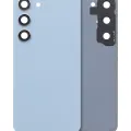 Back Cover Glass With Camera Lens For Samsung Galaxy S23 5G (No Logo) (Aftermarket Plus) (Blue)