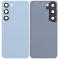 Back Cover Glass With Camera Lens For Samsung Galaxy S23 5G (No Logo) (Aftermarket Plus) (Blue)