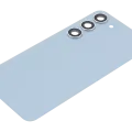 Back Cover Glass With Camera Lens For Samsung Galaxy S23 5G (No Logo) (Aftermarket Plus) (Blue)