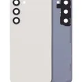 Back Cover Glass With Camera Lens For Samsung Galaxy S23 Plus 5G (No Logo) (Aftermarket Plus) (Cream)