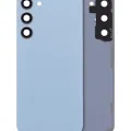 Back Cover Glass With Camera Lens For Samsung Galaxy S23 Plus 5G (No Logo) (Aftermarket Plus) (Blue)