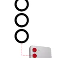 Back Camera Lens (Glass Only) With Adhesive For Samsung Galaxy S23 5G / S23 Plus 5G (Black) (10 Pack)