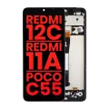 LCD Assembly With Frame For Xiaomi Redmi 12C / Redmi 11A / Poco C55 (Aftermarket Plus) (All Colors)