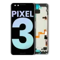 OLED Assembly With Frame For Google Pixel 3 (Genuine OEM) (Clearly White)