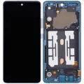 OLED Assembly With Frame For Samsung Galaxy A51 5G UW (A516V / 2020) (Verizon 5G UW Frame Only) (Refurbished) (Prism Bricks Blue)