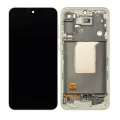 OLED Assembly With Frame For Samsung Galaxy A55 (A556 / 2024) (Refurbished) (Lemon)
