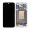 OLED Assembly With Frame For Samsung Galaxy A55 (A556 / 2024) (Refurbished) (Iceblue)