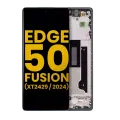 OLED Assembly With Frame For Motorola Moto Edge 50 Fusion 5G (XT2429 / 2024) (Refurbished) (Forest Blue)