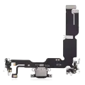 Charging Port Flex Cable For iPhone 15 Plus (Aftermarket Plus) (Black)