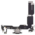 Charging Port Flex Cable For iPhone 15 Plus (Aftermarket Plus) (Black)