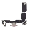 Charging Port Flex Cable For iPhone 15 Plus (Aftermarket Plus) (Pink)