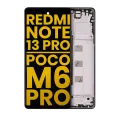 OLED Assembly With Frame For Xiaomi Redmi Note 13 Pro 4G / Xiaomi Poco M6 Pro 4G / Xiaomi Redmi Note 14S (Refurbished) (Midnight Black)