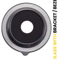 Back Camera (Macro) Lens With Bracket / Bezel For Xiaomi Redmi Note 13 Pro Plus 5G (Black)