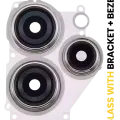 Back Camera Lens With Bracket / Bezel For Xiaomi Redmi Note 12R (Silver)