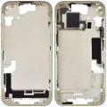Mid-Frame Housing W/ Small Parts For iPhone 15 (EU / Global Version) (Used OEM Pull: Grade A) (Yellow)