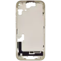 Mid-Frame Housing W/ Small Parts For iPhone 15 (EU / Global Version) (Used OEM Pull: Grade A) (Yellow)