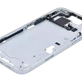 Mid-Frame Housing W/ Small Parts For iPhone 15 Plus (EU / Global Version) (Used OEM Pull: Grade A) (Blue)