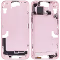 Mid-Frame Housing W/ Small Parts For iPhone 15 Plus (US Version) (Aftermarket Plus) (Pink)
