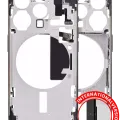 Mid-Frame Housing W/ Small Parts For iPhone 15 Pro (EU / Global Version) (Aftermarket Plus) (Black Titanium)