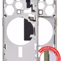 Mid-Frame Housing W/ Small Parts For iPhone 15 Pro (EU / Global Version) (Aftermarket Plus) (Natural Titanium)