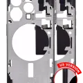 Mid-Frame Housing W/ Small Parts For iPhone 15 Pro (US Version) (Aftermarket Plus) (Black Titanium)