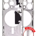 Mid-Frame Housing W/ Small Parts For iPhone 15 Pro (US Version) (Aftermarket Plus) (White Titanium)