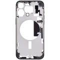 Mid-Frame Housing W/ Small Parts For iPhone 15 Pro Max (EU / Global Version) (Aftermarket Plus) (Black Titanium)
