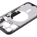 Mid-Frame Housing W/ Small Parts For iPhone 15 Pro Max (EU / Global Version) (Aftermarket Plus) (Black Titanium)
