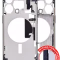 Mid-Frame Housing W/ Small Parts For iPhone 15 Pro Max (EU / Global Version) (Aftermarket Plus) (Blue Titanium)