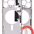 Mid-Frame Housing W/ Small Parts For iPhone 15 Pro Max (EU / Global Version) (Aftermarket Plus) (White Titanium)