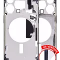 Mid-Frame Housing W/ Small Parts For iPhone 15 Pro Max (US Version) (Aftermarket Plus) (Blue Titanium)
