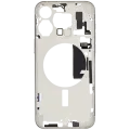 Mid-Frame Housing W/ Small Parts For iPhone 15 Pro Max (US Version) (Aftermarket Plus) (White Titanium)