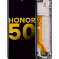 OLED Assembly With Frame For Honor 50 (Refurbished) (Midnight Black)