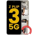 Inner OLED Assembly With Frame For Samsung Galaxy Z Flip 3 5G (US & International) (Refurbished) (White)